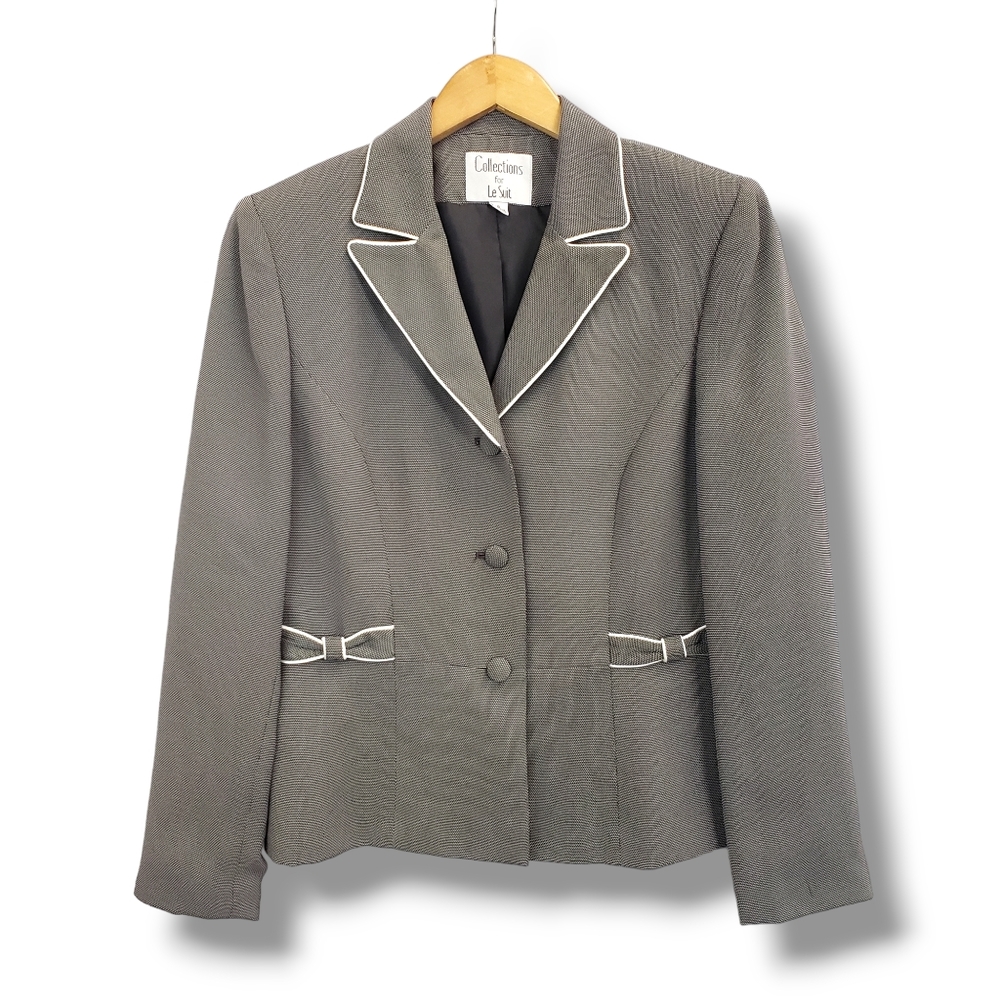 Collections for Le Suit Grey 3-Button Blazer Size 8
